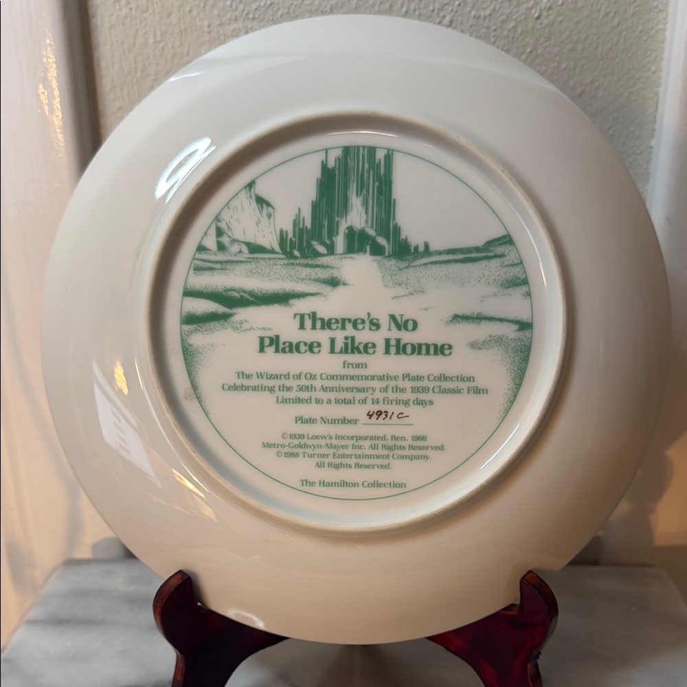 Wizard of Oz Collector's Plate There’s No Place Like Home ~ Hamilton Collection - Picture 3 of 4